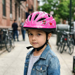 Casco per bambini Chanty – Rosa con farfalle