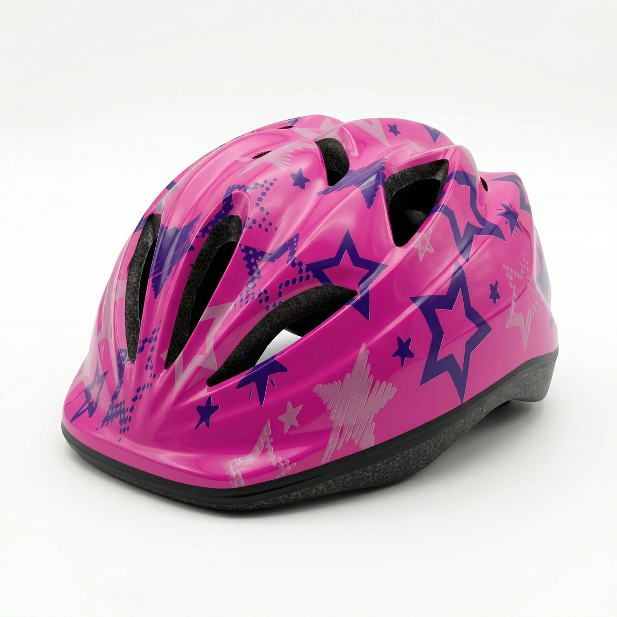 Casco per bambini Chanty – Rosa con stelle