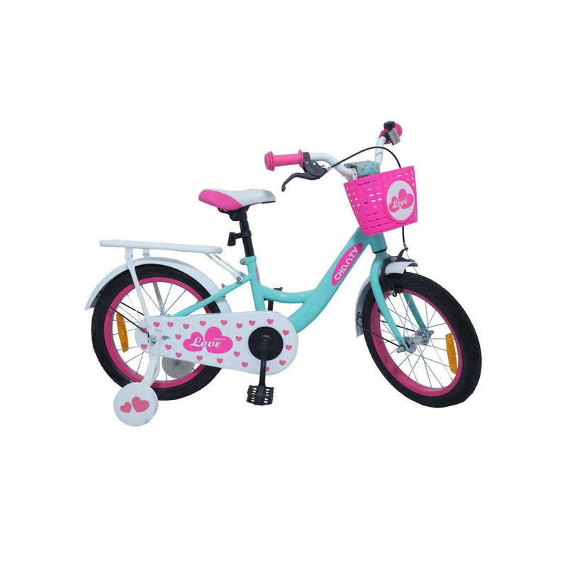 CHANTY Love 16" Bicicletta verde menta per bambine |