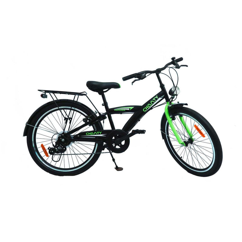 CHANTY Roader 24" Bicicletta nera e verde per bambini | 7 marce |