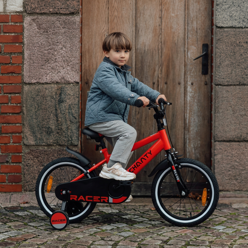 CHANTY Racer 16" Bicicletta rossa per bambini | 4-6 anni |