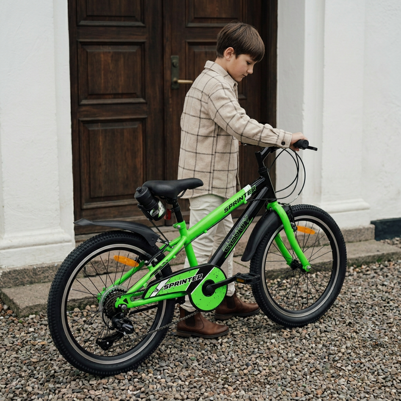 CHANTY Sprinter 20" Bicicletta verde per bambini | 7 marce |