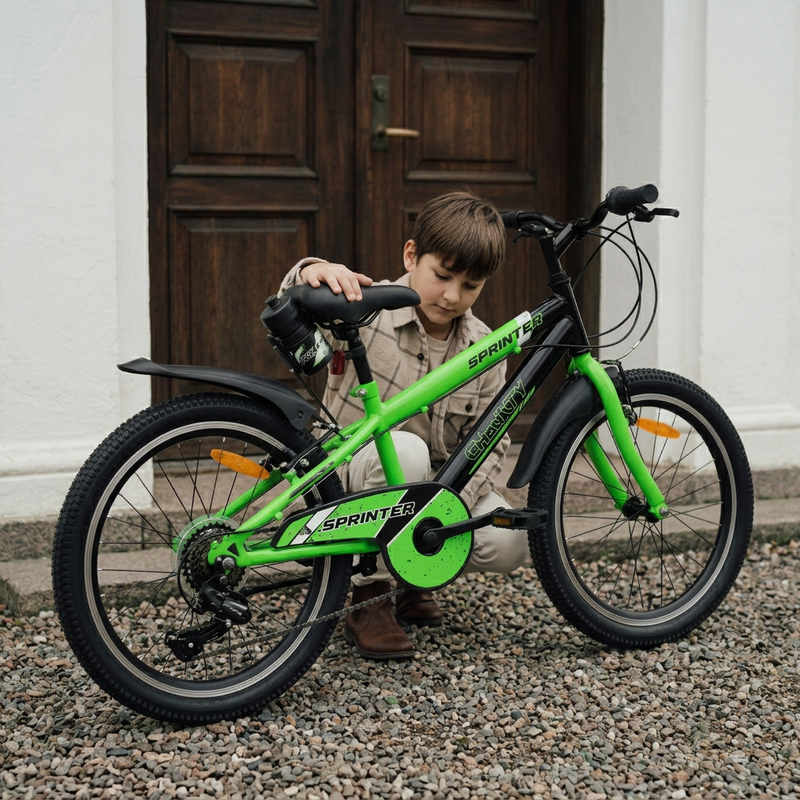 CHANTY Sprinter 20" Bicicletta verde per bambini | 7 marce |